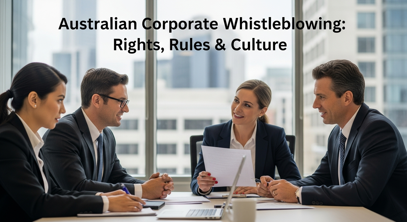 Australian Corporate Whistleblowing: Rights, Rules & Culture